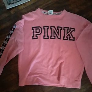 Pink vs crew neck sweater